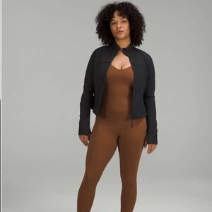 Lululemon define jacket - ribbed nulu - cropped - black - size 8